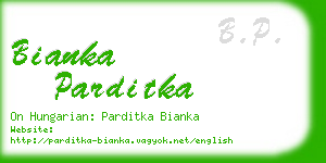 bianka parditka business card